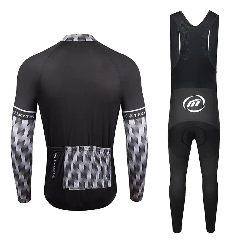

2020 Long Sleeve Cycling Jersey Set Breathable Bib Pants Ropa Ciclismo Bicycle Clothing Spring Autumn Mtb Bike Jersey