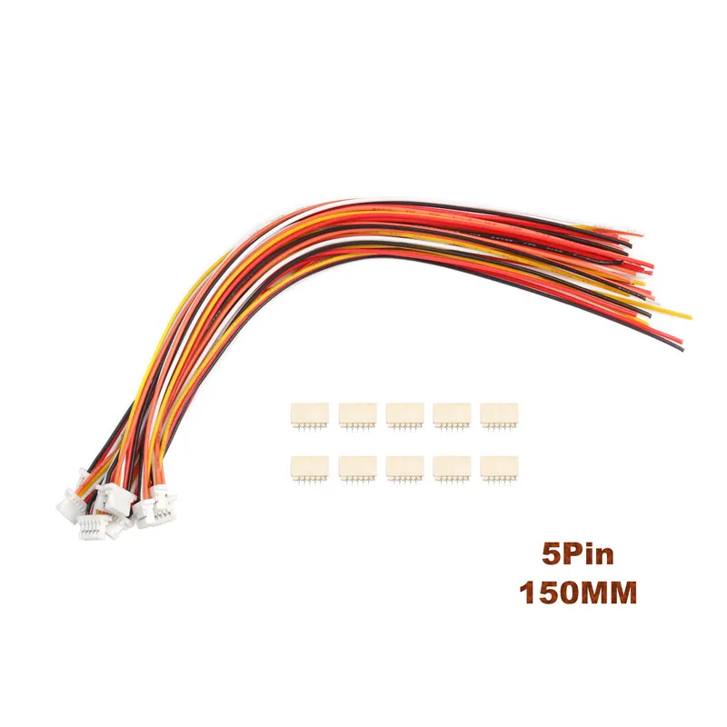 10 шт./набор, SH-1.0mm 28AWG соединители проводов 2,54 мм 2/3/4/5/6/7/8/9/10Pin мужской и женский разъем PCB с 15 см линии