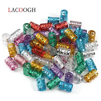 

100Pcs Inner Dia 9mm Golden/Silver/Mix Color Micro Hair Dread Braids dreadlock Beads Adjustable Cuffs Clips for Hair Accessories
