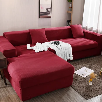 

1/2/3/4 Seat Polar Fleece Fabric Sofa Cover Pattern Checked Sofa Covers Washable Removable Couch Covers L Shape Corner Sofa
