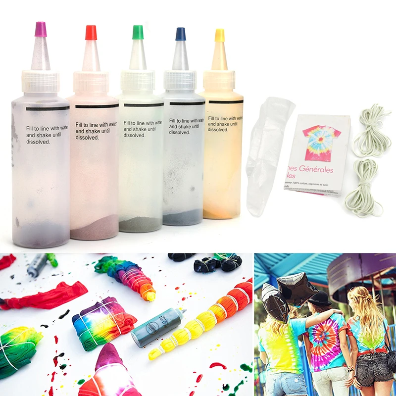 

Tie Dye Kit Tulip One Step Vibrant Fabric Textile Permanent Paint Color particularly suitable for children and students