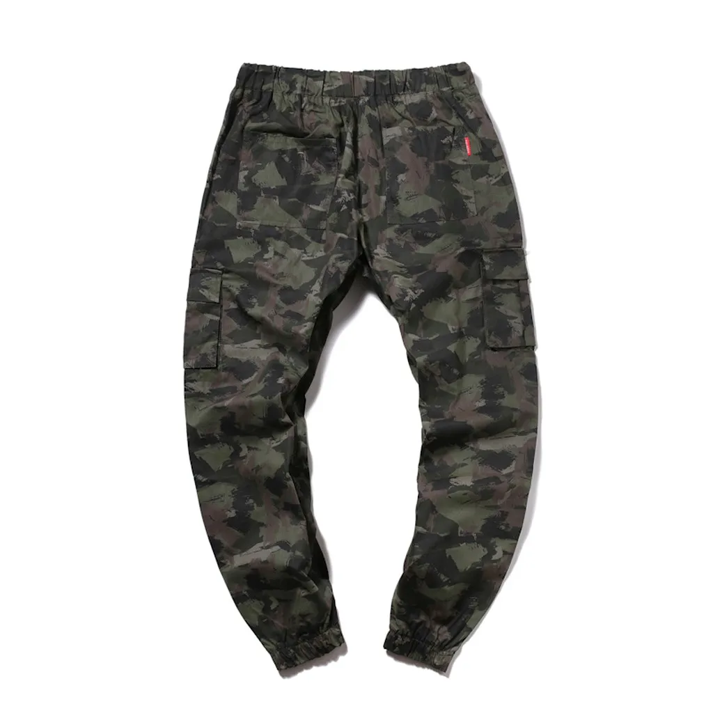 Army gray Тренажерные залы камуфляжные мужские брюки с эластичной резинкой на талии джоггеры спортивные штаны Фитнес для похудения и занятия спортом свитшот для тренировки брюки камуфляж 8,29 - Цвет: Army gray