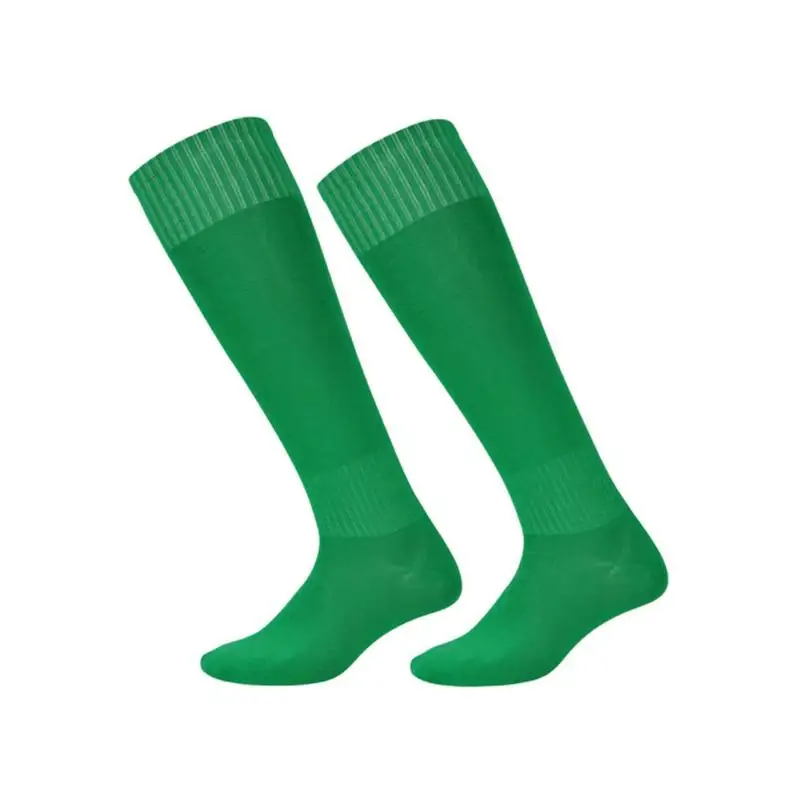 Мужская колено высокие футбольные гетры Хоккей для регби, спортивных носков чулки Футбол тренировочные носки - Цвет: green