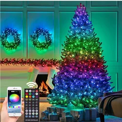 Christmas Decoration  LED String Lights Smart  App Control 20M RGB Fairy Lights Bluetooth Remote Garland for Tree Room Outdoor