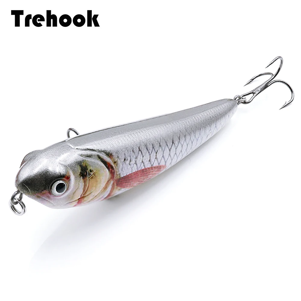 TREHOOK Topwater карандаш приманка 10 см 17 г плавающая Hrad приманка для форели рыболовные приманки-Воблеры искусственная приманка погремушки кренкбейты