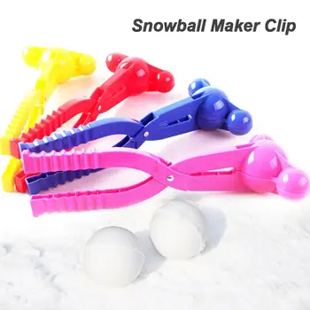 

Snowball Clip Set Snowball Toy Tool Outdoor Snow Thrower Plastic Snowball Clip With Handle Interactive Toy Snowball Cartoon Clip