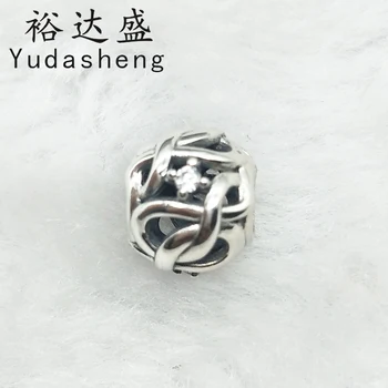

Hollow woven pattern eternity symbol charms