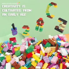 

Exercise concentration, imagination, creativity, variety, safety, small particle building blocks, compatible with Lego puzzle DI