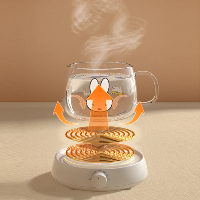 Aquecedor de Copo Caneca de Café Esteira de Copo Almofada para Casa Miffy Elétrico Mais Quente Escritório Leite Chá Auto-fora Presente Chaleira Elétrica Eletrodomésticos - Image 3