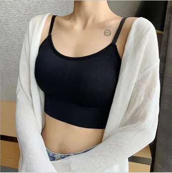 

New Seamless Rib 646 Wrap Chest and Back Suspender Girl's Bra Sleep Sports Bra