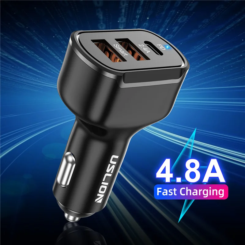 Автомобильное зарядное устройство PD USB C 30 Вт быстрая зарядка 4 0 3 QC4.0 QC3.0 для
