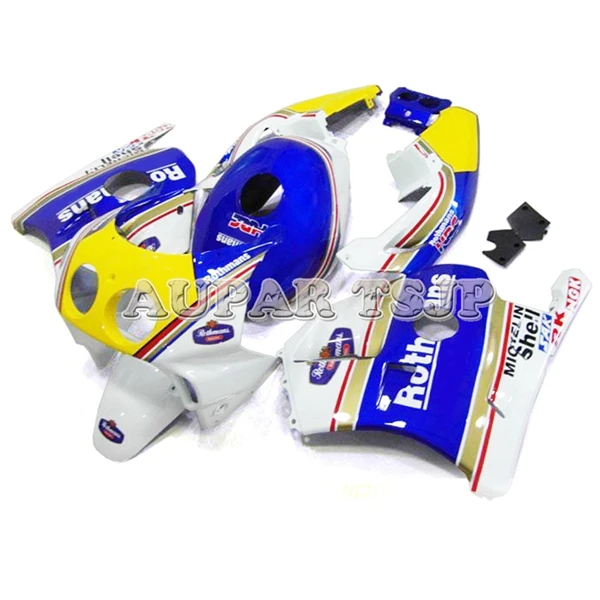 Мотоцикл MC22 90 91 92 93 94 Обтекатели для Honda CBR250RR 1990 1991 1992 1993 1994 кузов белого и синего цвета желтый капоты панели