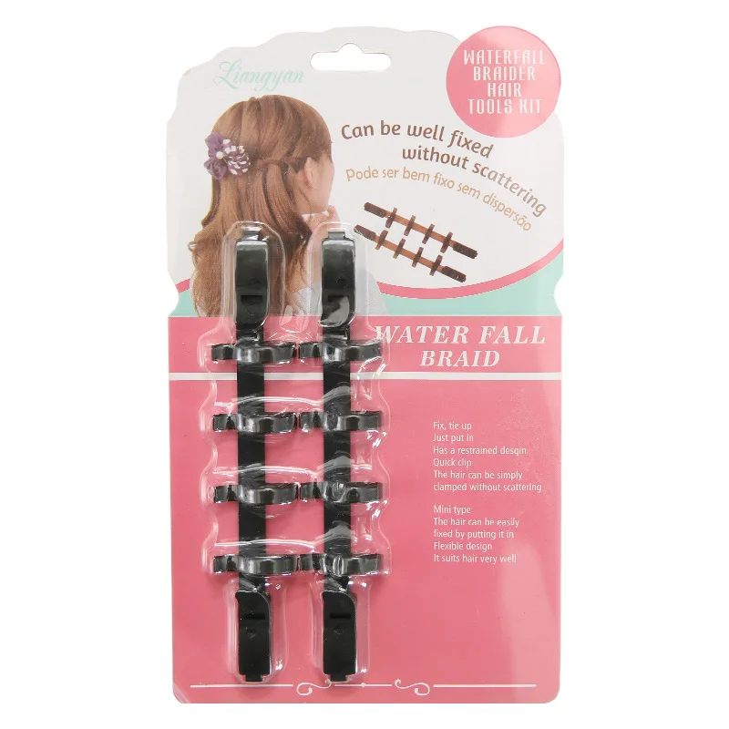 2Pcs/Set Female Hair Curler Fashion Hair Roller Clip Magic Styling Braiding Tool Hairpin Maker Braid for Girls Hair