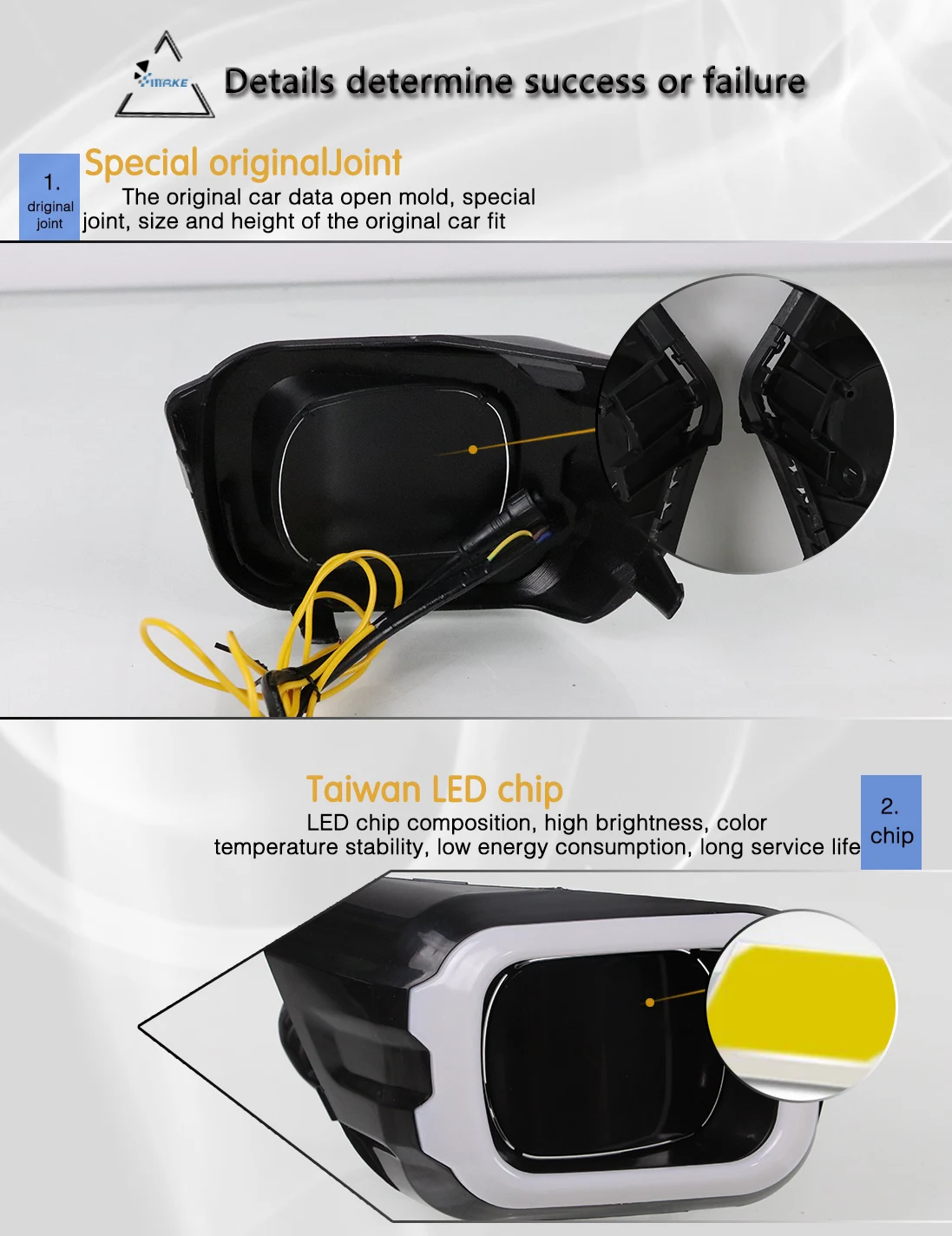 Светодиодный Drl для Ford Ranger- Led drl с желтым сигналом противотуманная фара крышка Ranger дневной свет