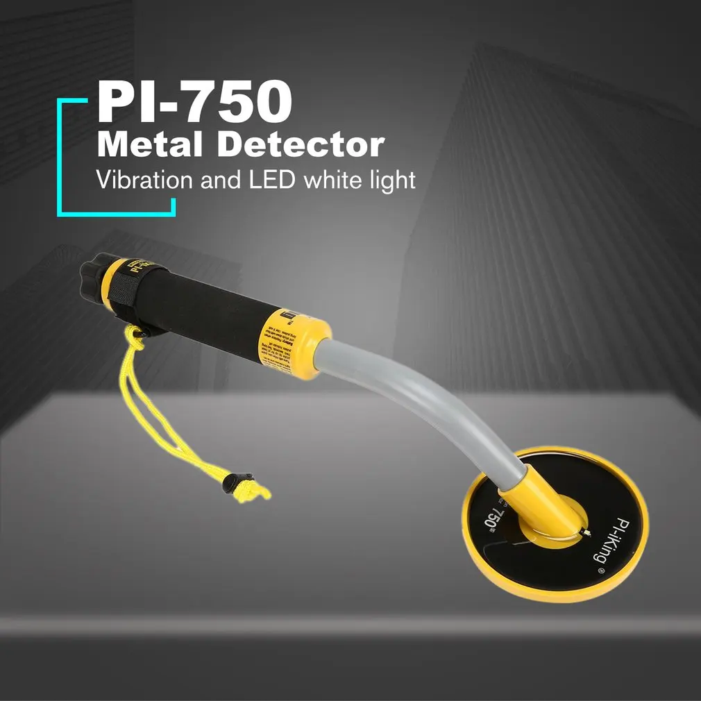 PI-750 ручной импульсный индукционный подводный водонепроницаемый металлоискатель Золотая монета поиск сокровища с вибрацией и подсветкой сигнализации
