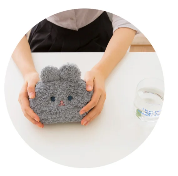 Bentoy Milkjoy Berber флисовый плюшевый Кошелек для монет сумка для денег с кроликом милый мягкий кошелек для девочек Футляр для карт косметический держатель женская сумка для макияжа - Цвет: Серый