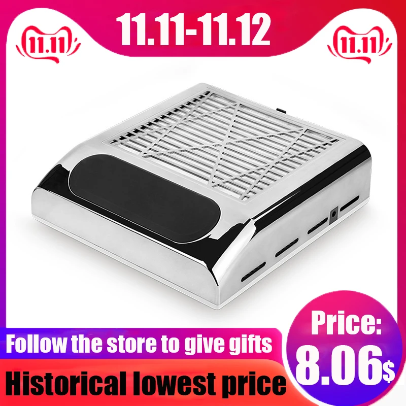 

Professional 80W Nail Suction Dust Collector 110V/220V Nail Lamp Nail Dryer Automatic Sensing 10s Quick-Drying Art Tools