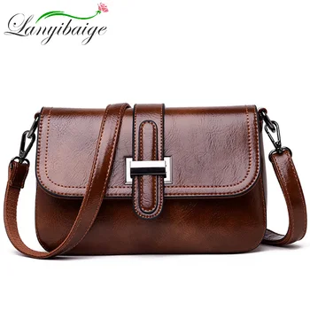 

Woman Bags 2019 Crossbody Bags For Women Fashion oil wax skin Ladies Leather Handbags Women Shoulder Bag Female Casual Tote Bag