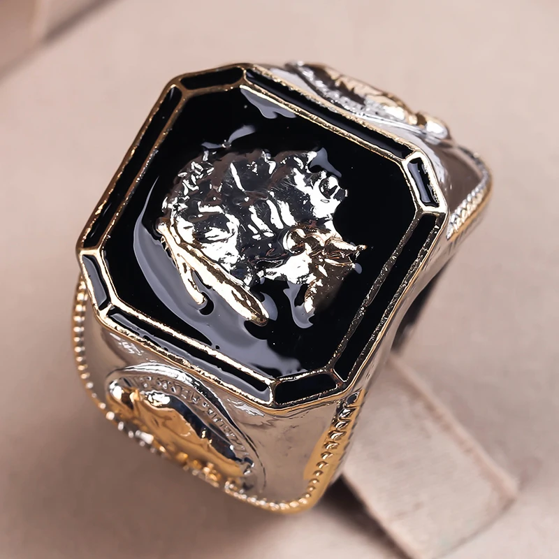 Классические мужские кольца чемпионата по человеческому лицу роскошные