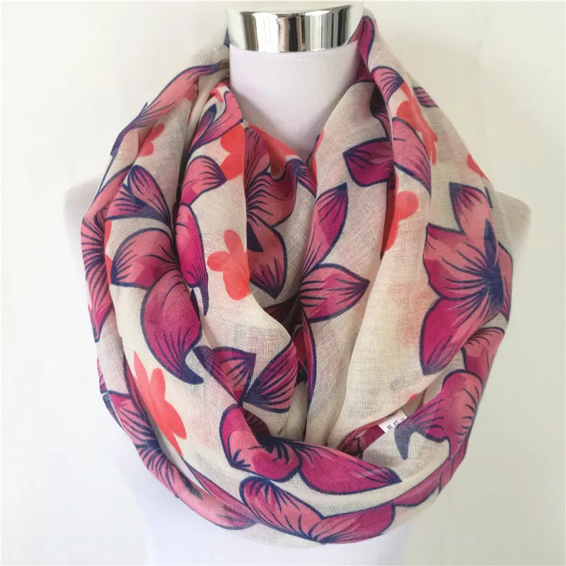 

hot scarf woman Flower Infinity scarf women's scarf with print luxury brand handkerchief scarves