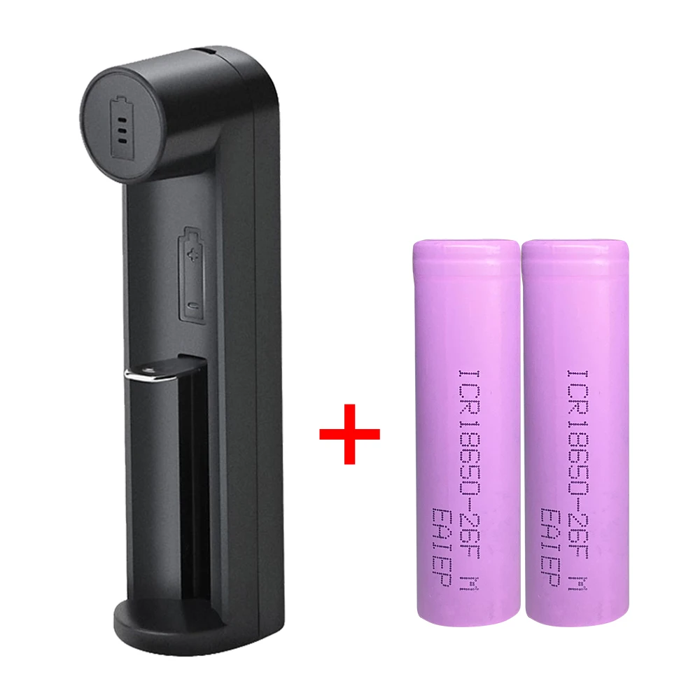 3,7 V 2600mAh 18650 аккумулятор перезаряжаемый аккумулятор с зарядным устройством для 26650 14500 18340 18650 аккумулятор