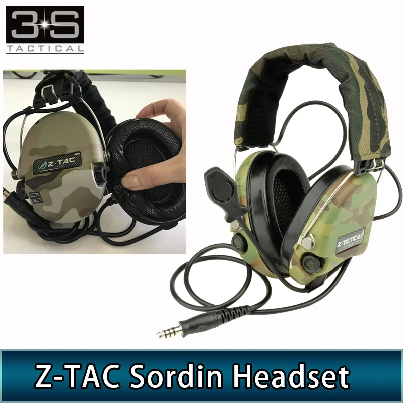 Tactical Hunting Anti-Noise Sordin Headphones Airsoft Military Standard Headset 
