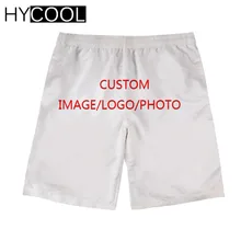HYCOOL мужские летние пляжные шорты на заказ с вашим собственным логотипом/изображением/фотопринтом, Мужские дышащие быстросохнущие спортивные шорты