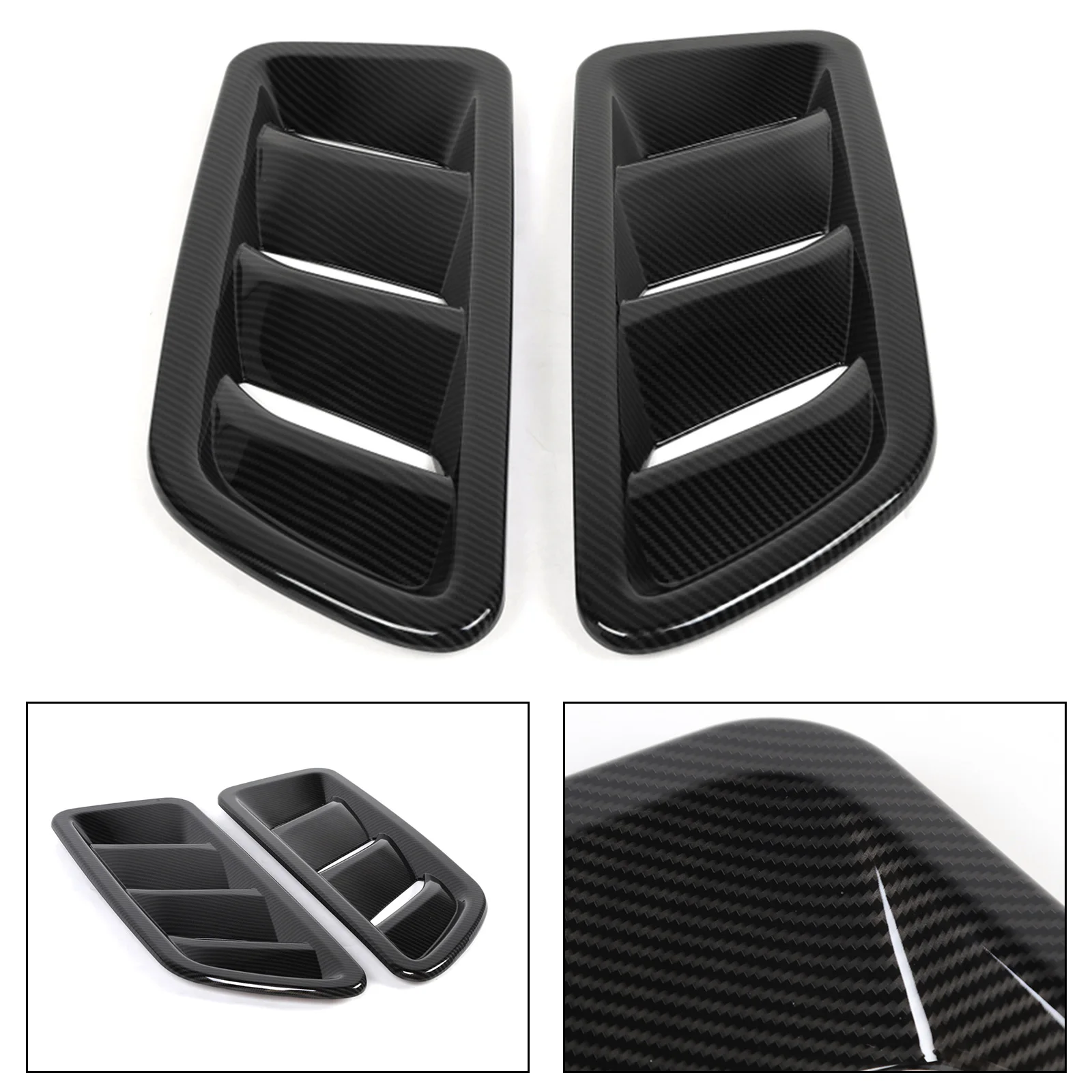 Areyourshop 1 пара вытяжка двигателя вентиляционное отверстие Крышка Накладка для Jeep Wrangler JL- ABS крышка для воздуховода