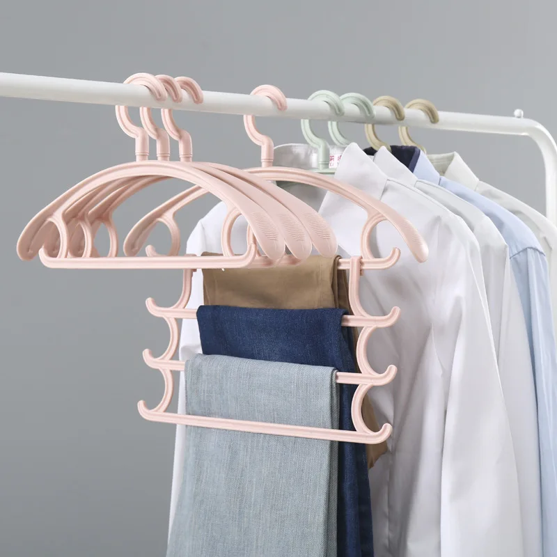 

5/10pcs Clothes Hanging Storage Drying Racks Detachable Pants Multi-function Strong Load-bearing Hanger Wardrobe Scarf Holder