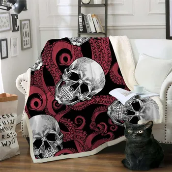 

New Hot-selling Double-layer Thickened Blanket 3D Digital Printed Blanket Sofa Cover Blanket Square Blanket Warm Blanket
