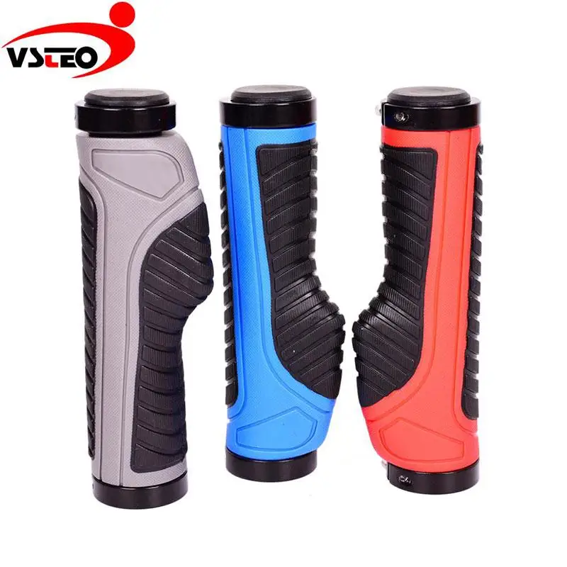 

Bicycle Grips Ergonomic Bar End Firm Mount Both Ends Lock Grip Handlebar 2 Color Tone Holder MTB Cycling Hand Rest