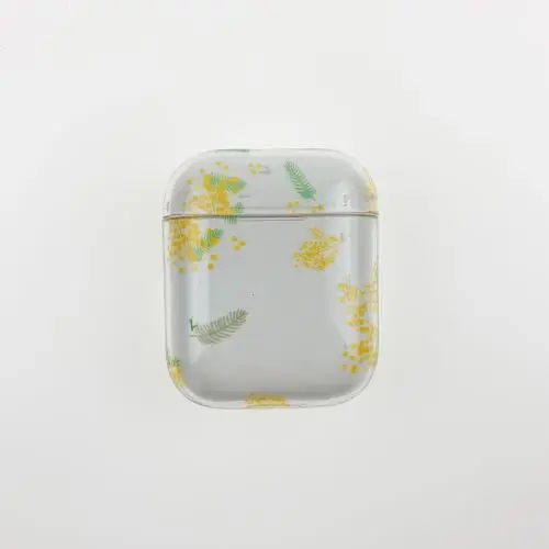 Элегантные цветы прозрачные наушники чехол для AirPods зарядная коробка защитный чехол для пульта чехол для Airpods беспроводной earpods чехол - Цвет: as picture