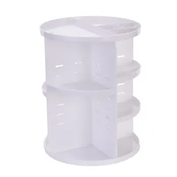 

360 Degree Rotating MakeUp Organizers and Storage Box Gift For Women Adjustable Multi-Function Cosmetic Case Brush Holder Stand