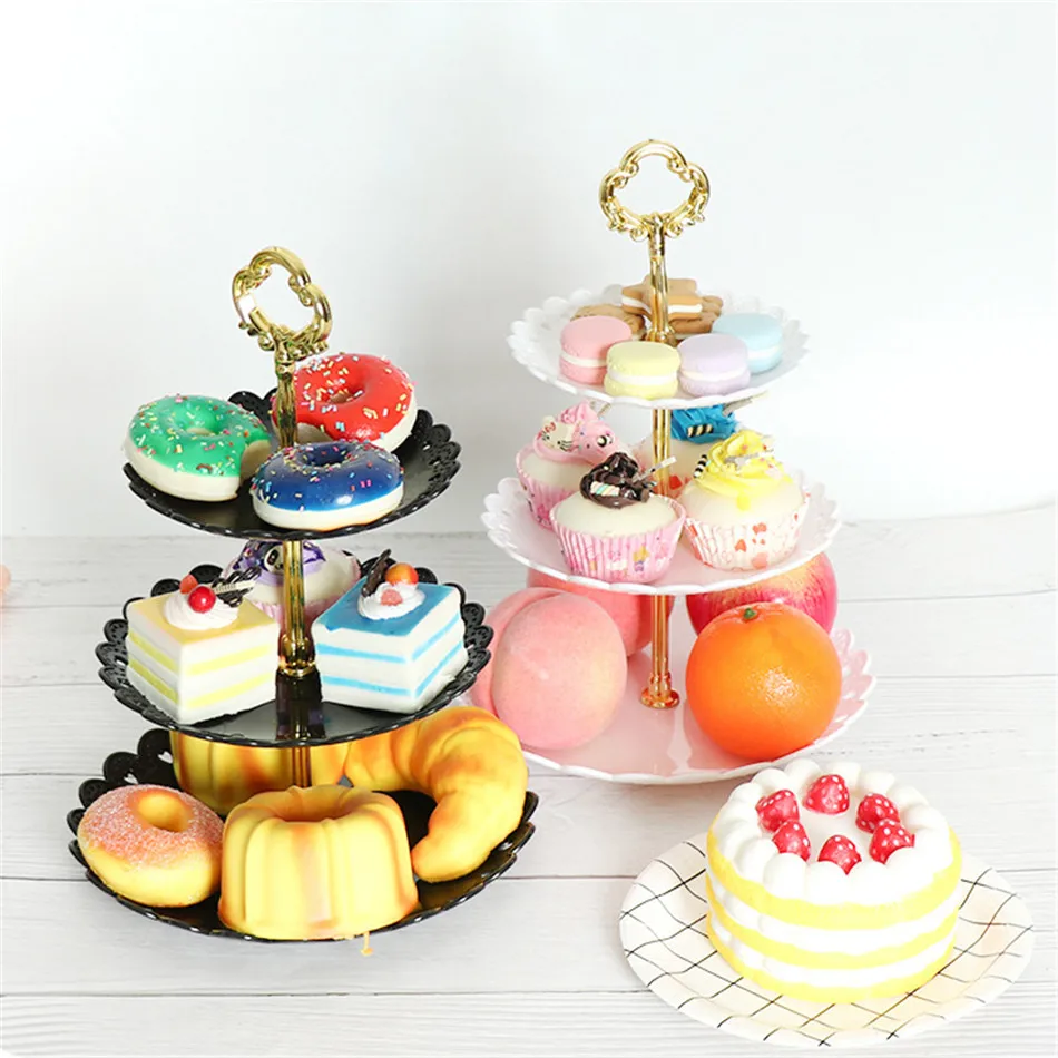 

Cake Stand 3 Layers Wedding Cake Plate Stand Dessert Fruits Vegetable Placed Tool Wedding Birthday Party Cupcake Stand