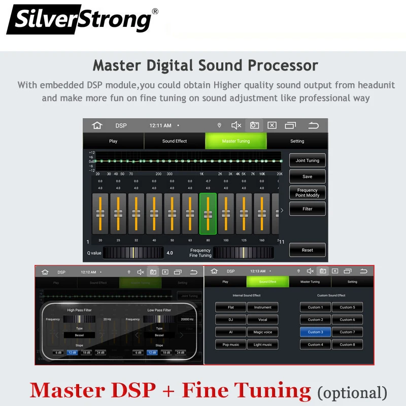 SilverStrong MASTER DSP опционально для Android 9 0 M3 серии автомобильный DVD GPS навигатор 2DIN