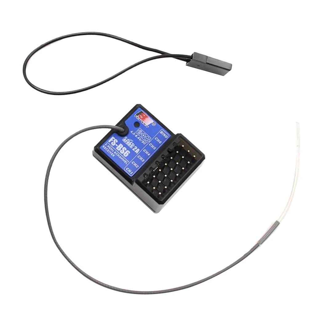 

Flysky FS-BS6 2.4GHZ 6 Channel RC Radio Receiver with Gyro & Fail-Saft System Suit for FS-GT5 FS-IT4S Transmitter