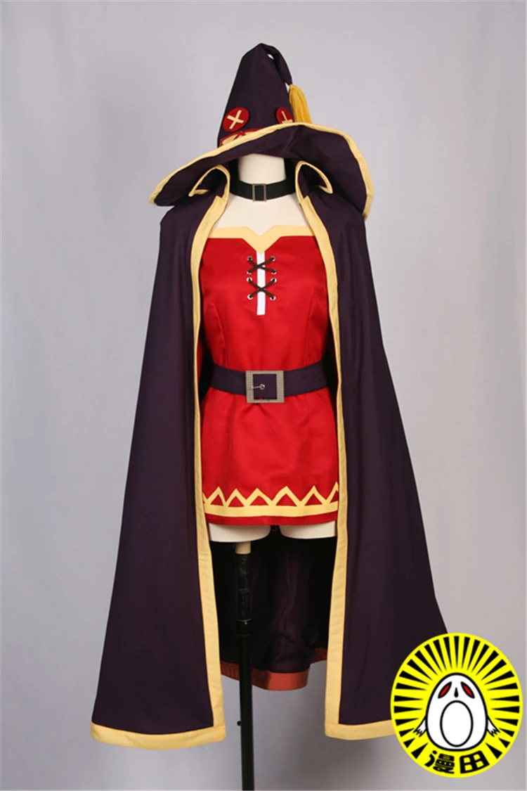 Аниме KonoSuba God's Blessing на этом чудесном мире Megumin Косплей костюмы платье-плащ униформа наряд Хэллоуин костюм