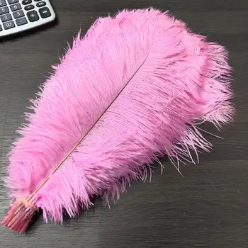 

Best Sellers 10pcs Gorgeous Pink 22-24inches/55-60cm Natural ostrich feathers DIY jewelry Christmas Halloween Decoration