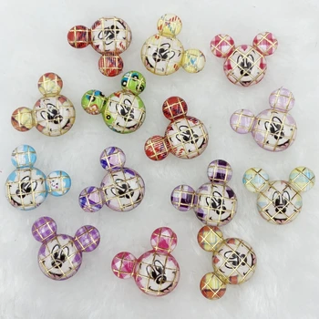 

30Pcs Resin Lovely mixed Shining Mickey Flatback Cabochon Scrapbook Kawaii DIY Embellishments Accessories D53