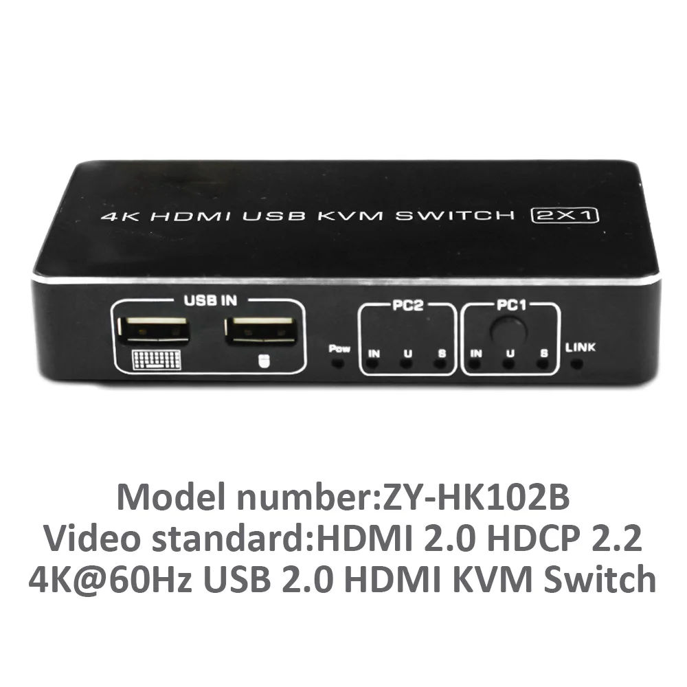 4K 60Hz KVM Switch Navceker 2 порта HDMI KVM переключатель 4K KVM HDMI USB переключатель Поддержка USB 2,0 клавиатура мышь KVM переключатель USB для ПК ноутбука XBox монитор - Цвет: 4K 60Hz KVM Switch