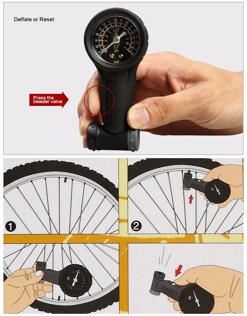 Giyo 160 PSI Профессиональный датчик для велосипедных шин Schrader Presta клапаны манометр для измерения давления воздуха велосипедные аксессуары для шоссейных велосипедов