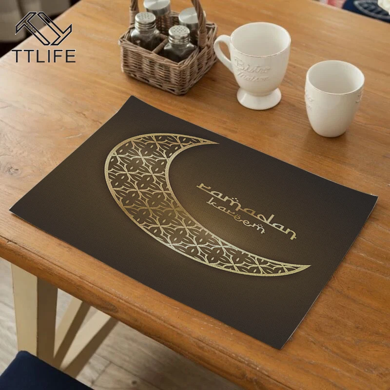 

TTLIFE Middle East Table Napkins Polyester Tableware Cloth Linen Cotton Dinning Table Placemats Kitchen Decorative Accessories
