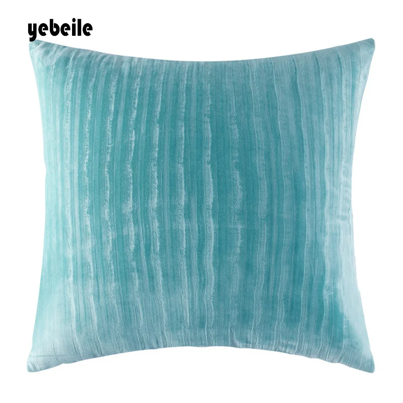 Yebeile 1 шт. мягкие бархатные Чехлы для подушек из полиэстера в полоску, Декоративные Чехлы для подушек для дивана, стула, автомобиля, наволочки, два размера - Цвет: d