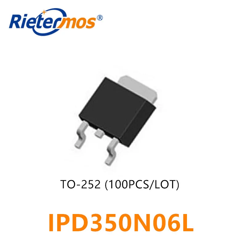 100 шт N-CHANNEL 60V IPD350N06L IPD350N06 350N06L 350N06 TO252 высокое качество | Электроника
