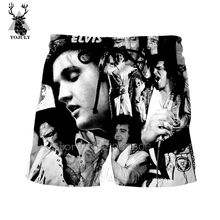 Шорты с 3d принтом Элвиса, модные пляжные шорты в стиле хип-хоп, удобные мужские шорты в стиле хип-хоп, хипстер