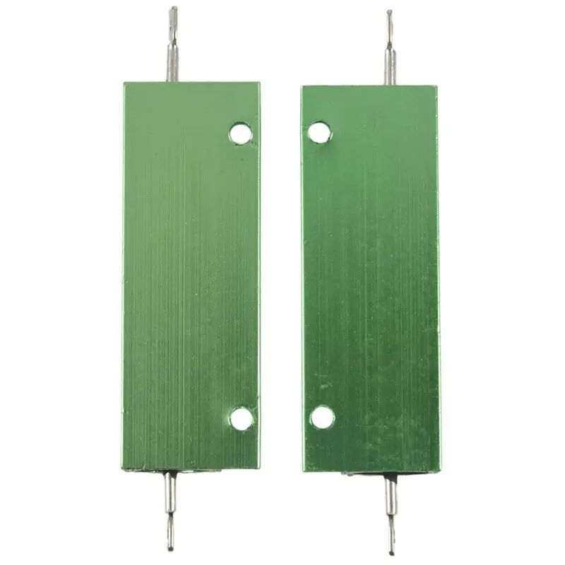 2Pcs 100W 16 Ohm 5% Aluminum Shell Wire Wound Resistors Green