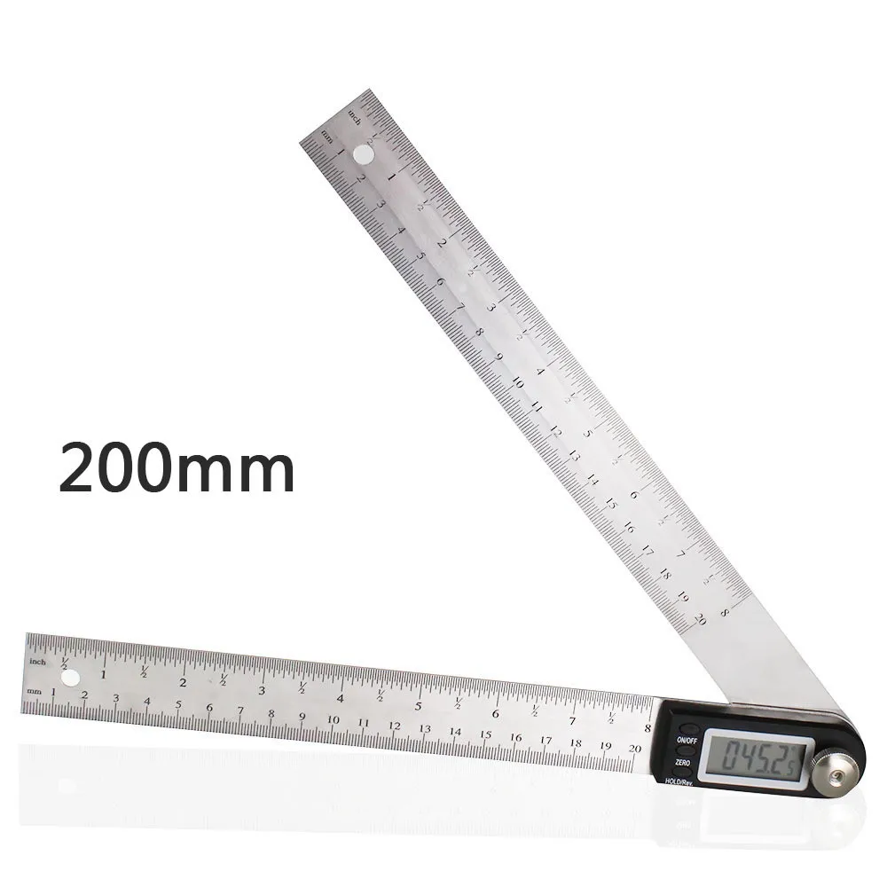 

Divider Calipers 200MM Stainless Steel Silver Vernier Caliper multi-function Digital Display Angle Ruler Woodworking Angle K25