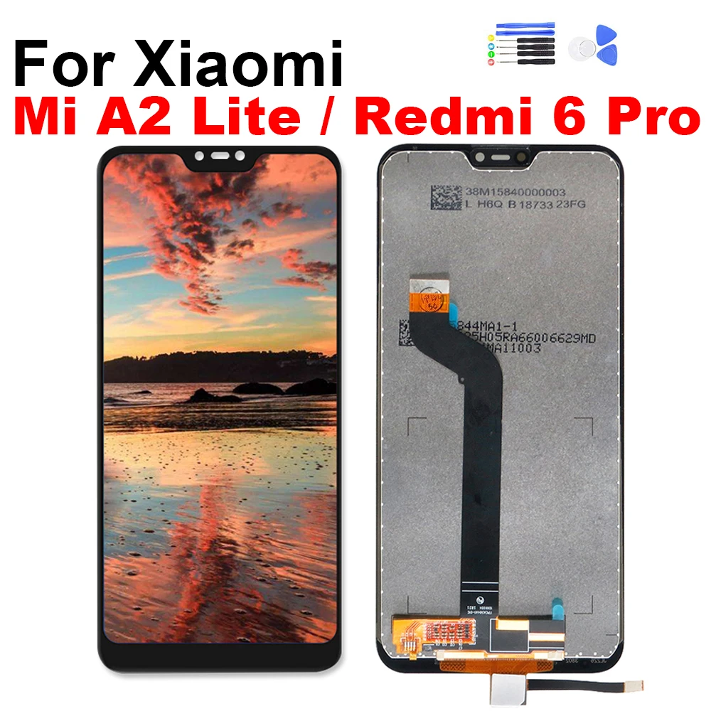 

For Xiaomi Mi A2 Lite Display Touch Screen Digitizer LCD Assembly for Xiaomi Redmi 6 Pro Screen with Frame Repair Replacement