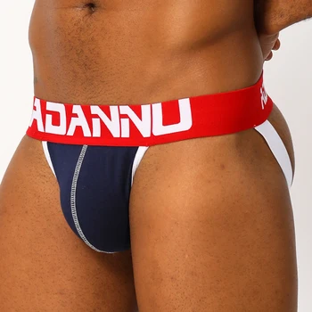

Mens Sexy Jockstraps Bikini Gay Underwear Sexy Gay Man G-String Briefs Fashion Hombre Slip Cotton Panties High Quality Low Waist