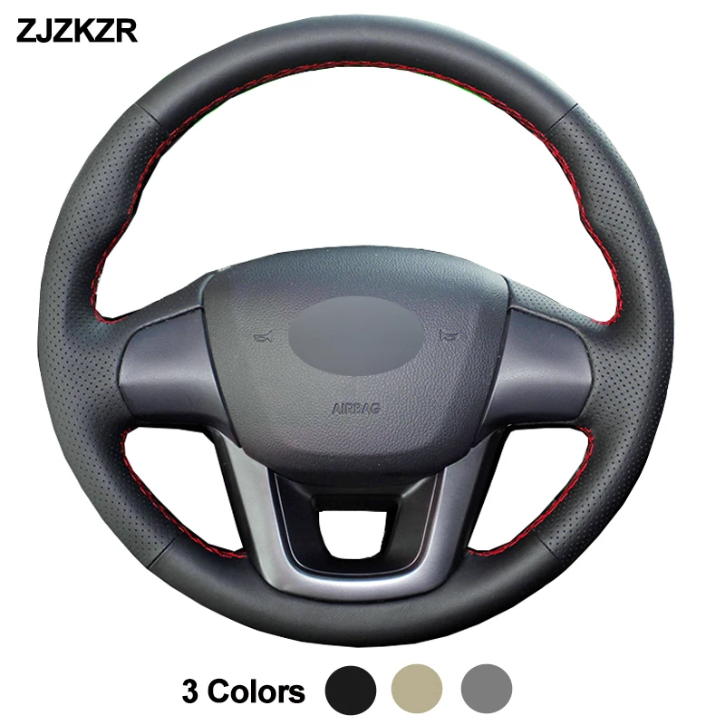 Car Auto Steeringwheel Cover Volant For Kia K2 Rio 2011 2012 2013 2014 2015 2016 Stuurhoes